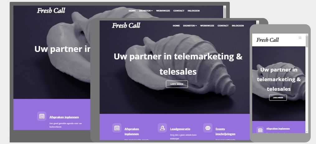 responsive website voor Fresh Call Teleservice