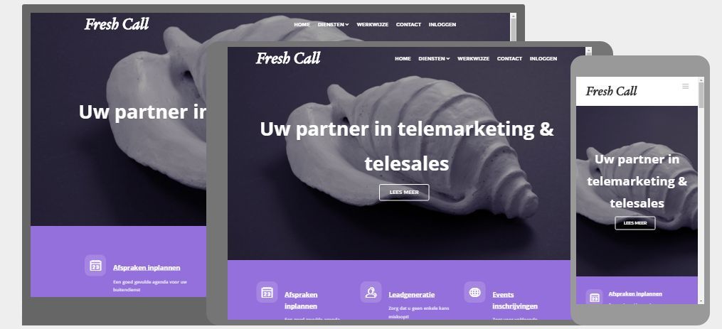 responsive website voor Fresh Call Teleservice b2b leadgeneratie